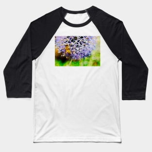 Bee On Small Globe Thistle 4 Baseball T-Shirt